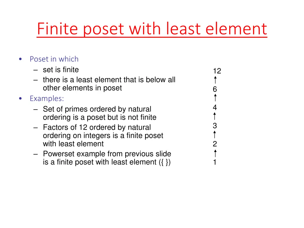 finite poset with least element