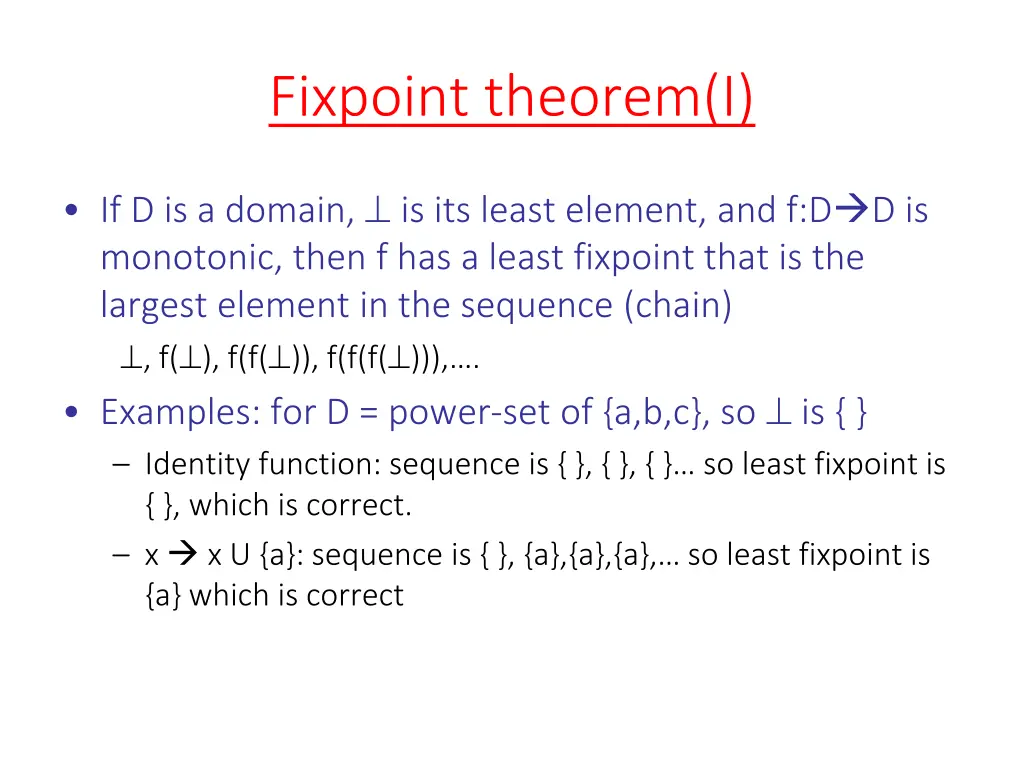 fixpoint theorem i
