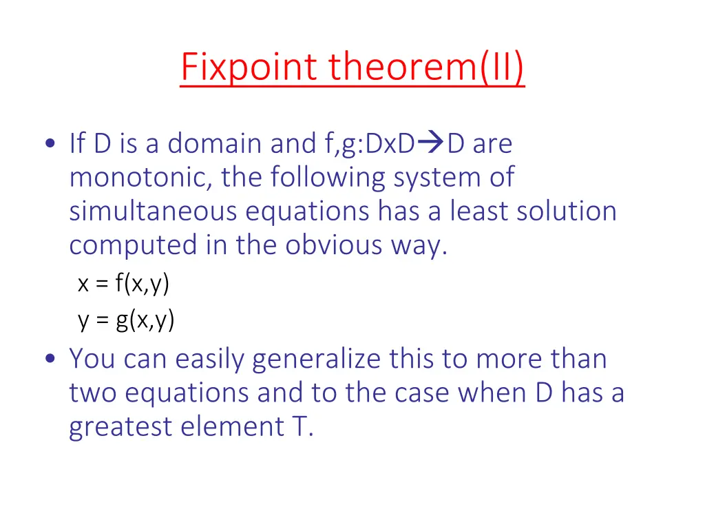 fixpoint theorem ii