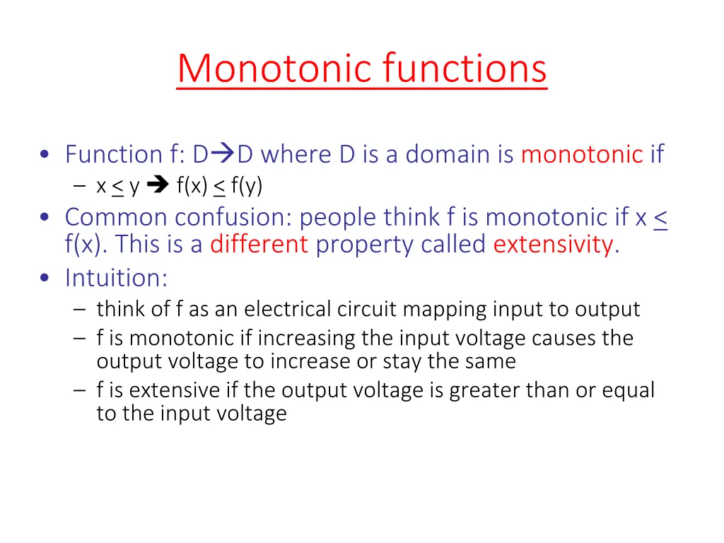 monotonic functions