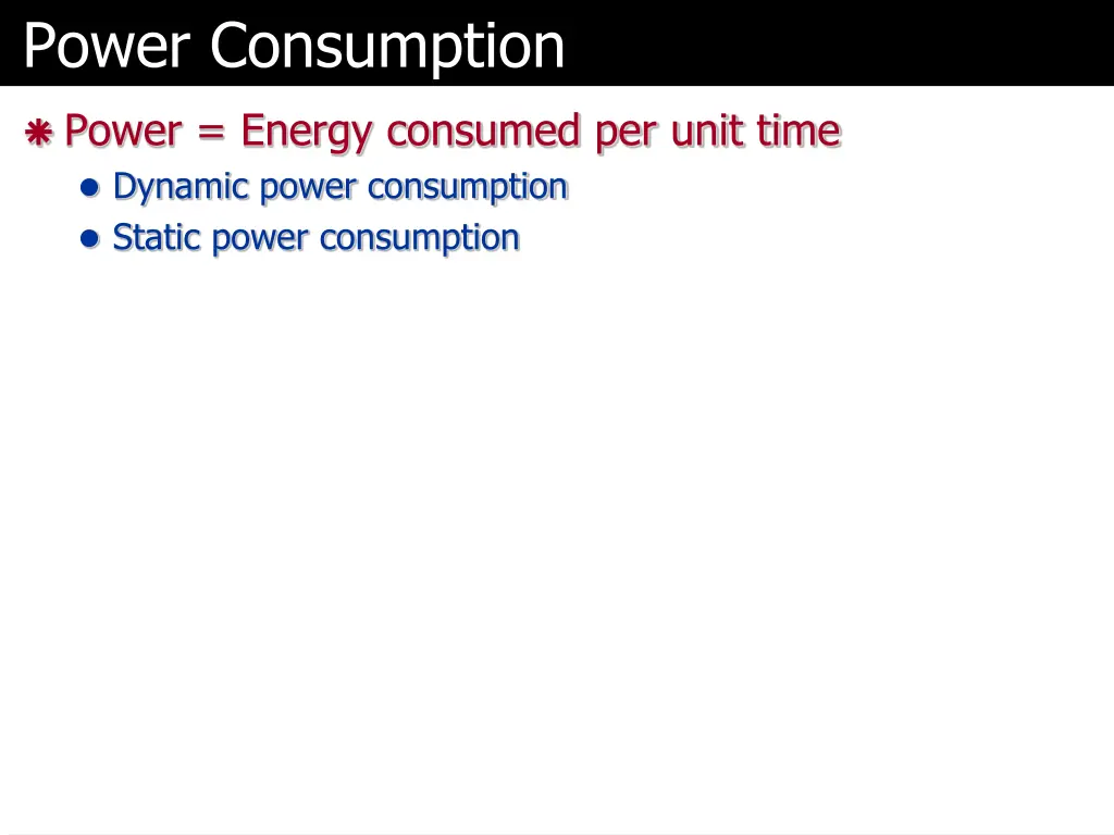 power consumption