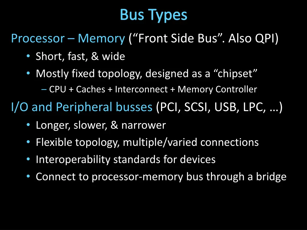 bus types