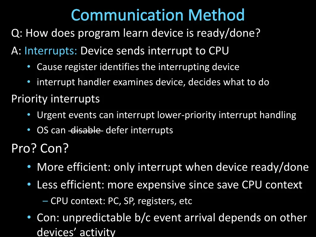 communication method q how does program learn