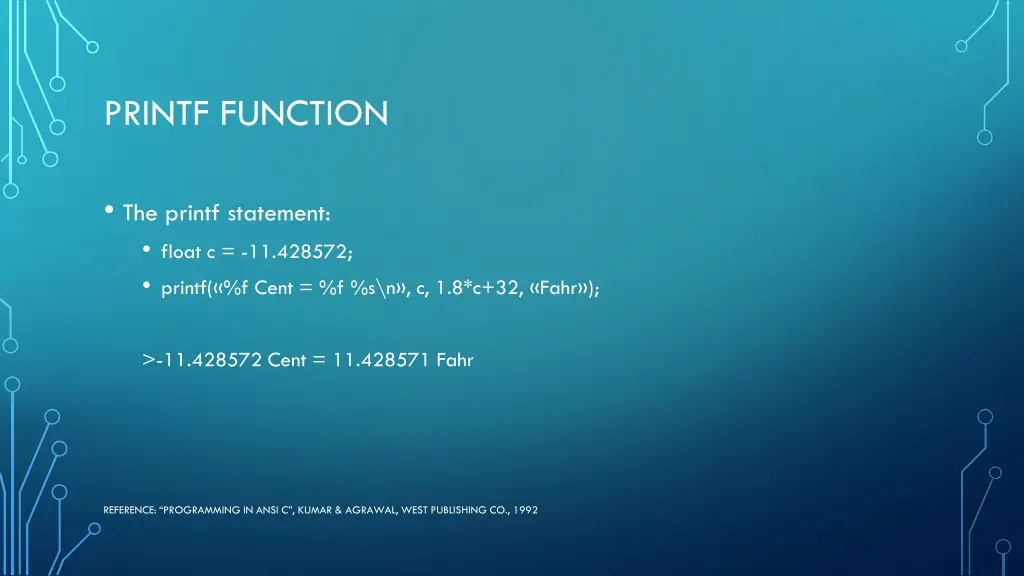 printf function 1