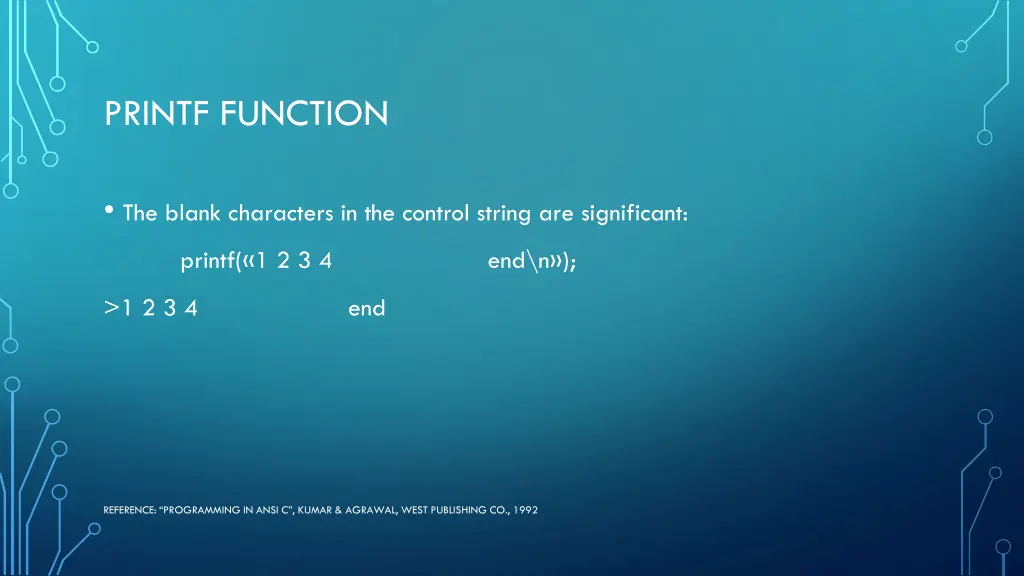 printf function 2