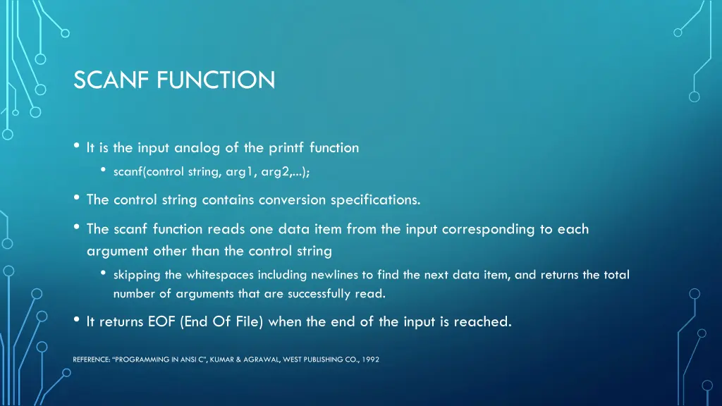 scanf function