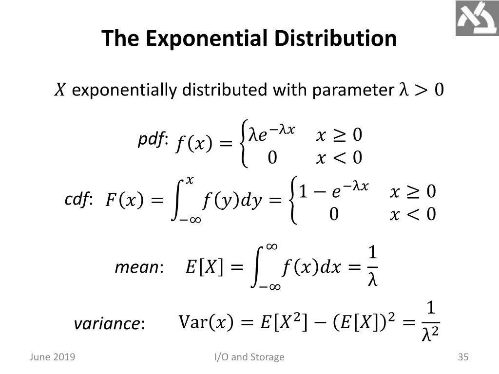 the exponential distribution