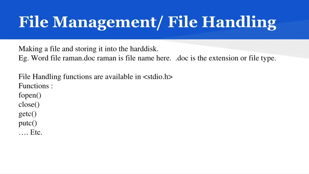 file management file handling