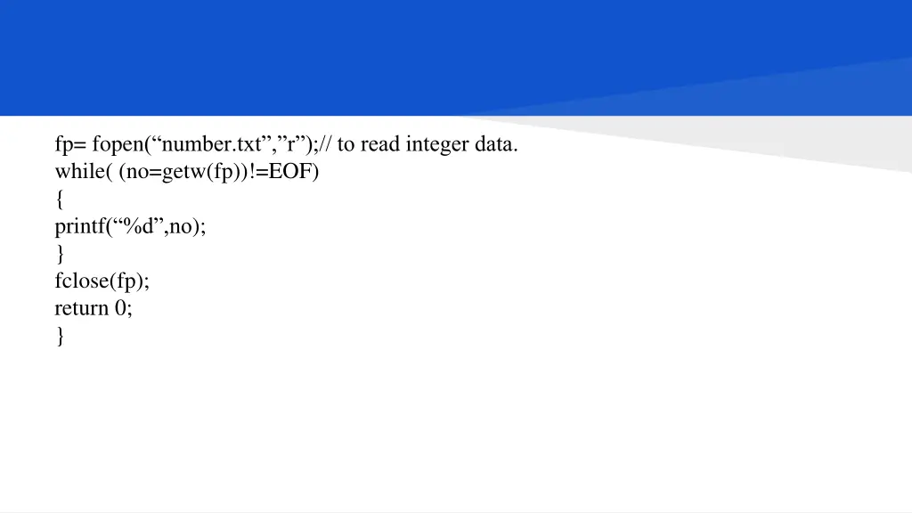 fp fopen number txt r to read integer data while