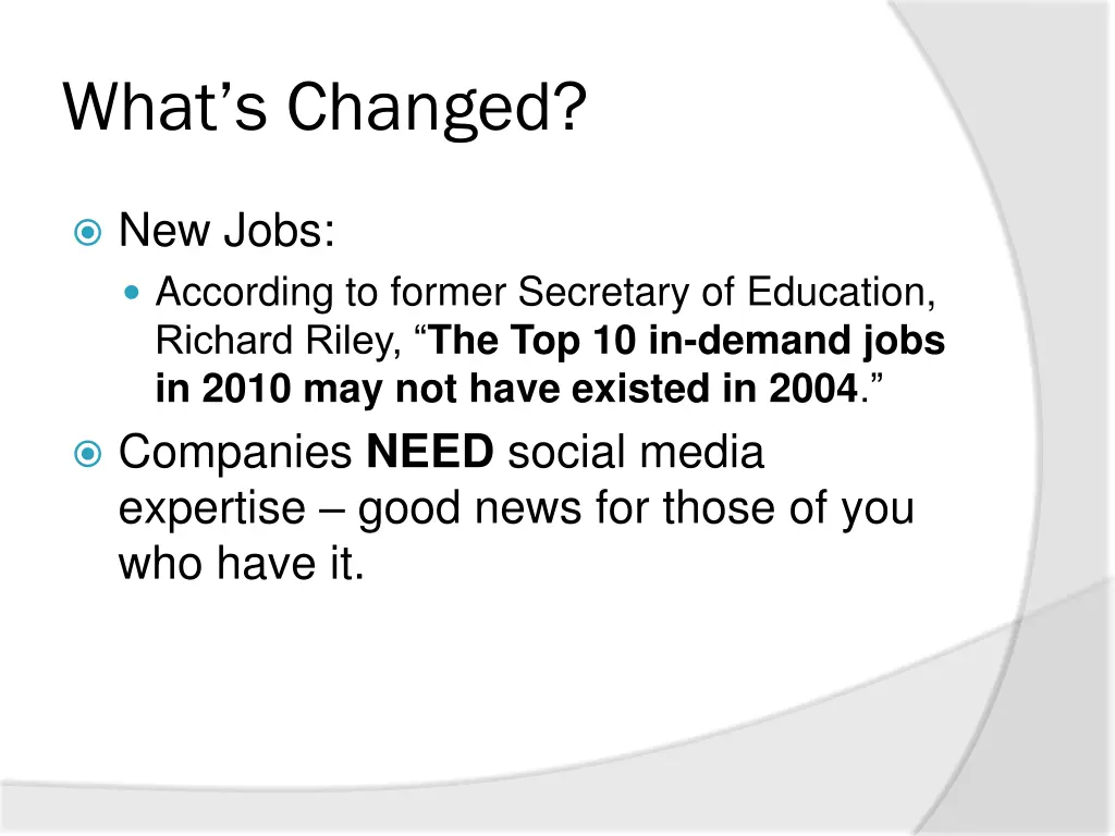what s changed 1