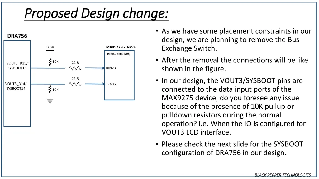proposed design change proposed design change