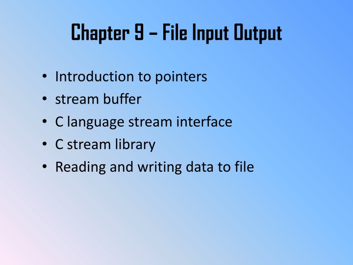 chapter 9 file input output