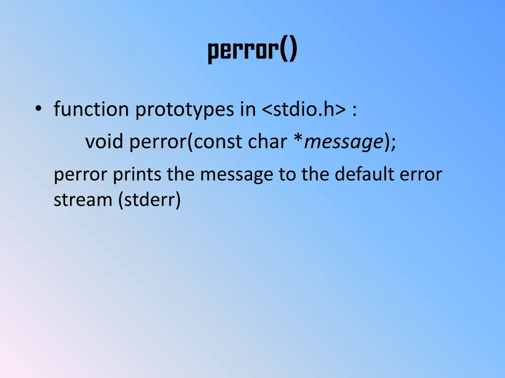 perror