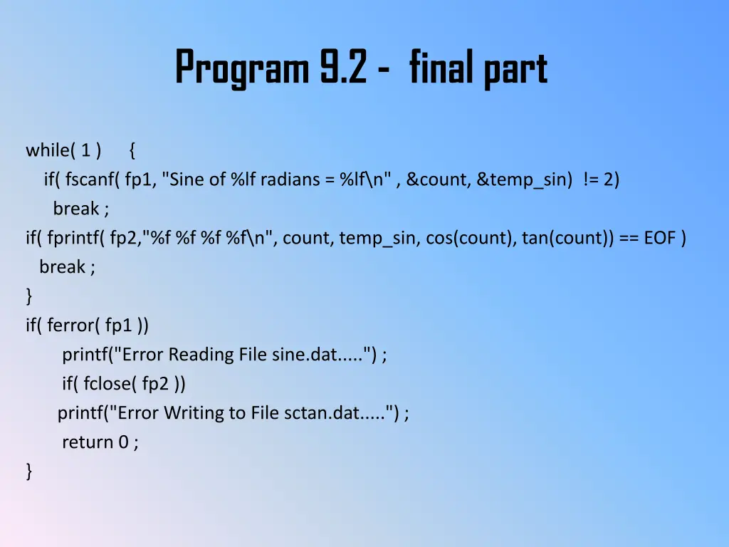 program 9 2 final part