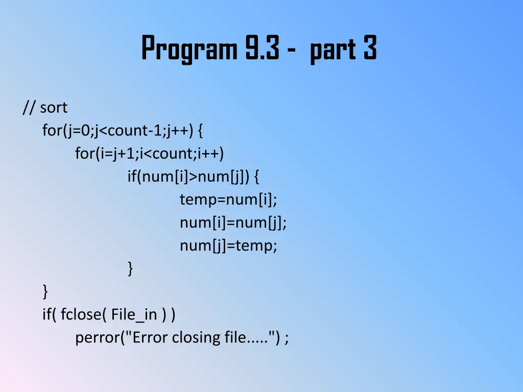 program 9 3 part 3