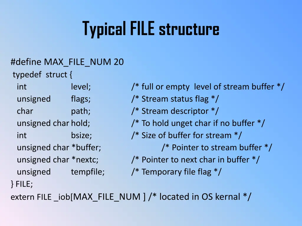 typical file structure
