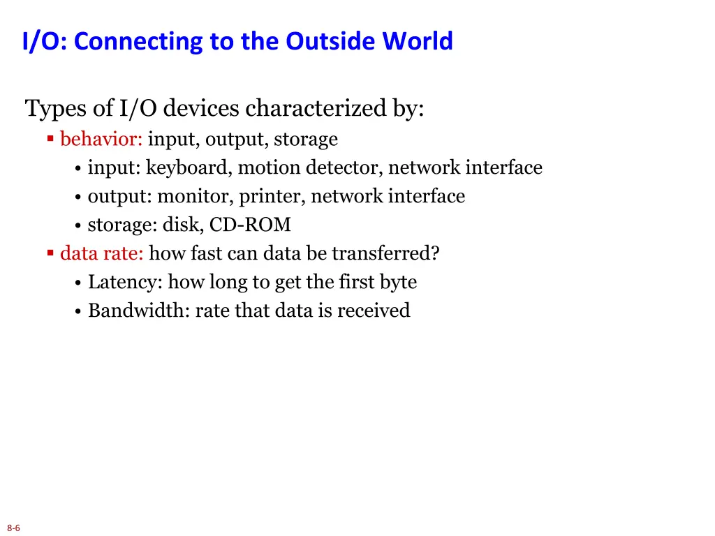 i o connecting to the outside world 1