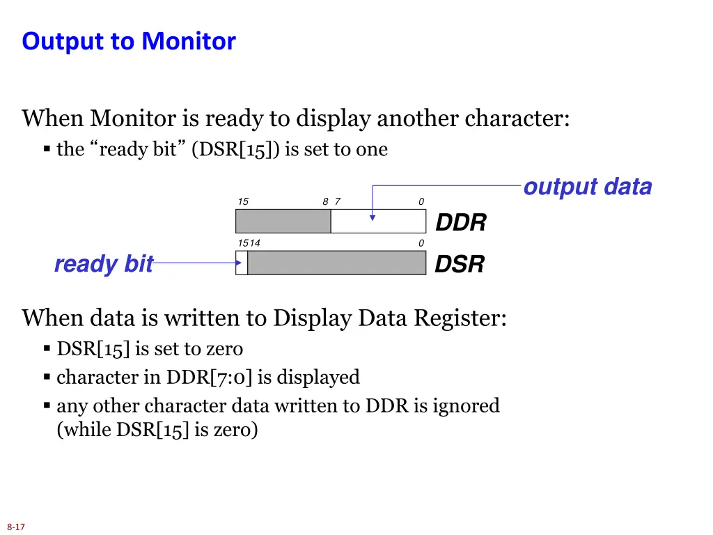 output to monitor
