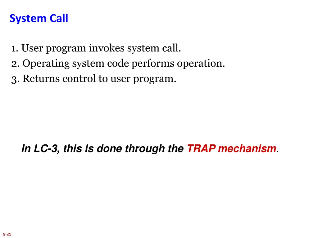 system call
