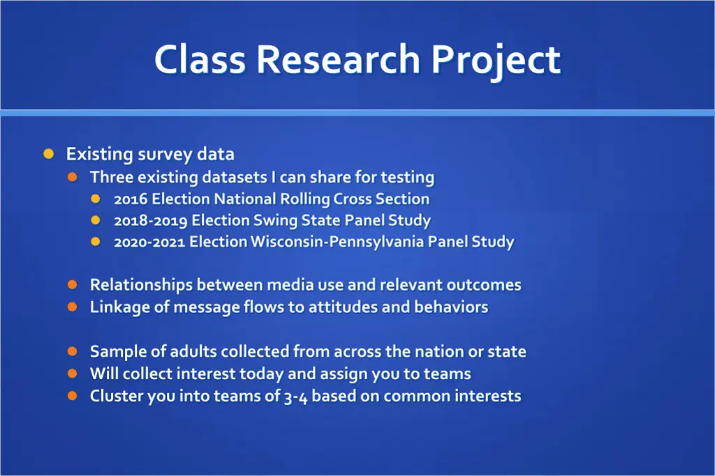 class research project