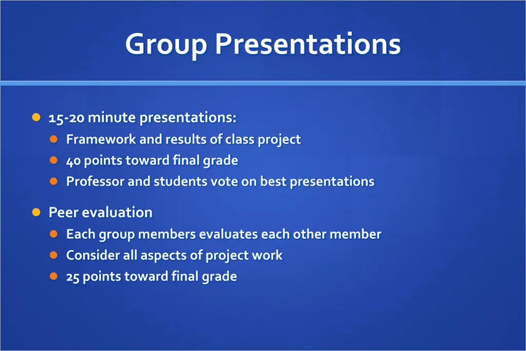 group presentations