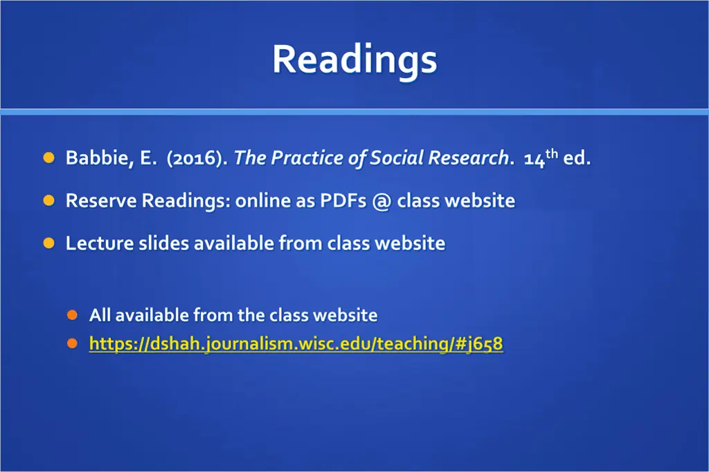 readings