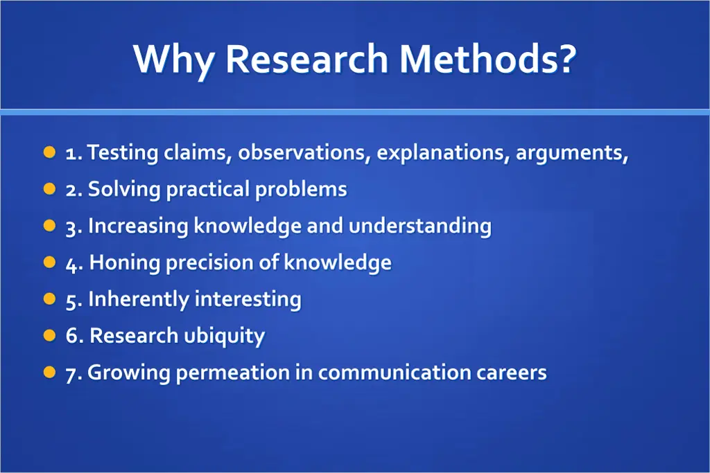why research methods