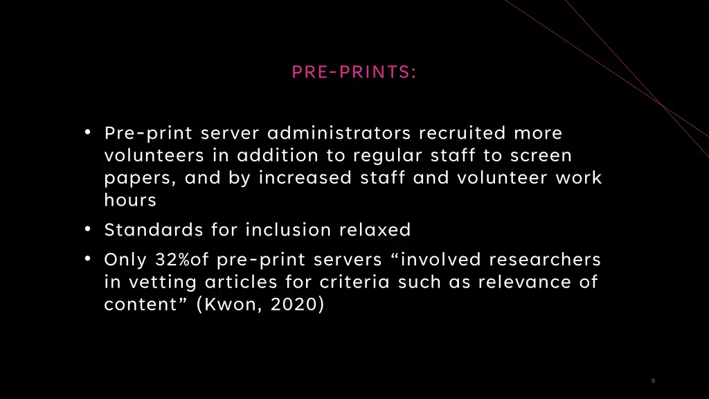pre prints