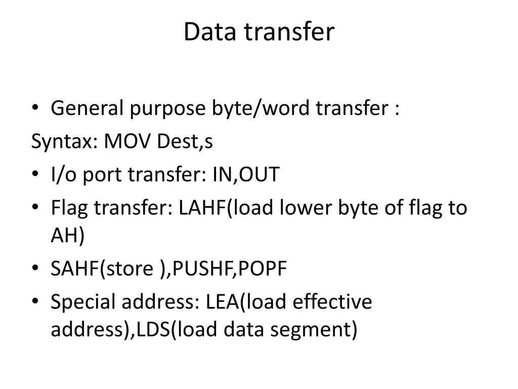 data transfer
