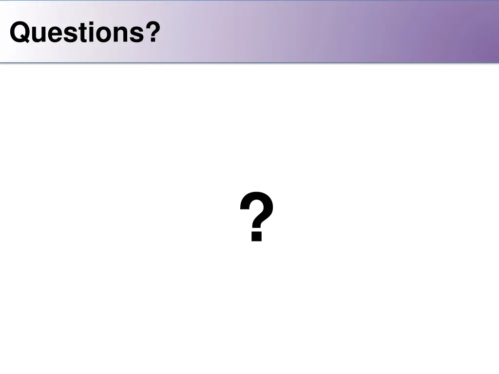 questions
