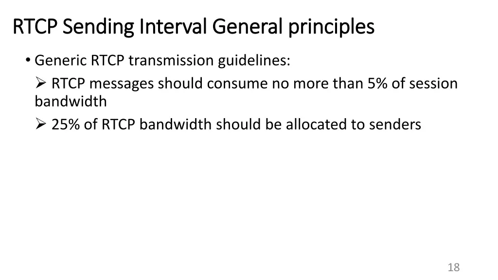 rtcp rtcp sending interval general principles