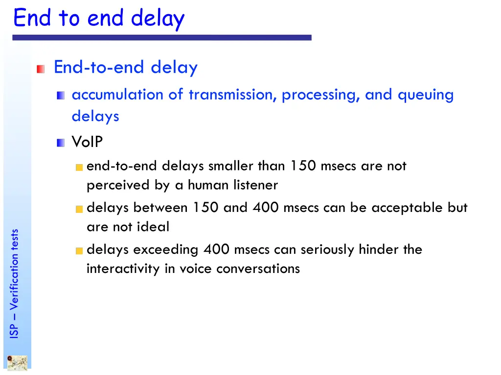 end to end delay