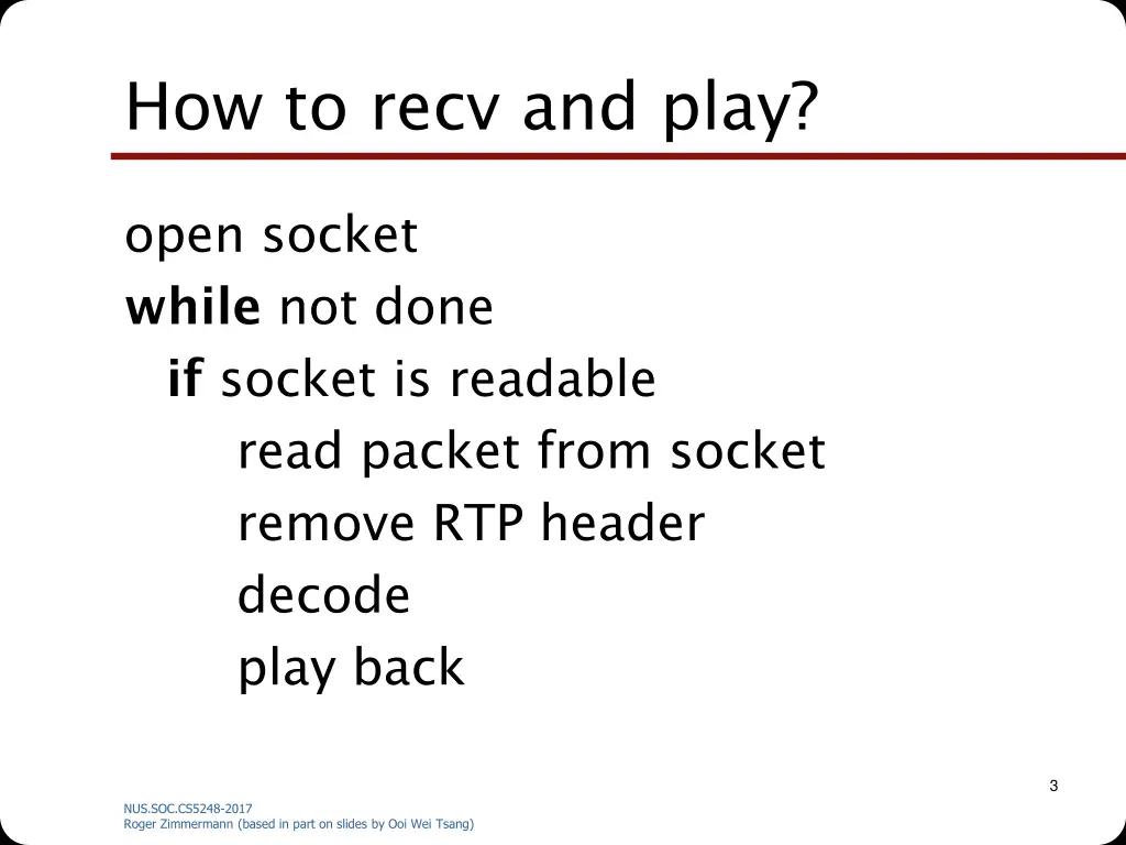 how to recv and play