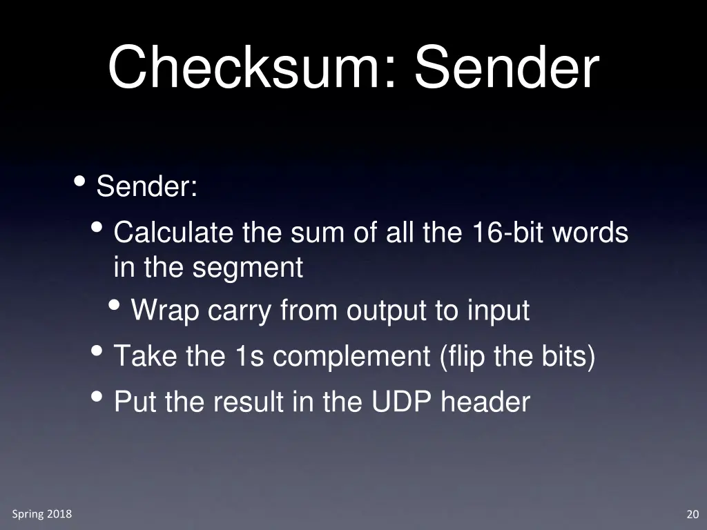 checksum sender