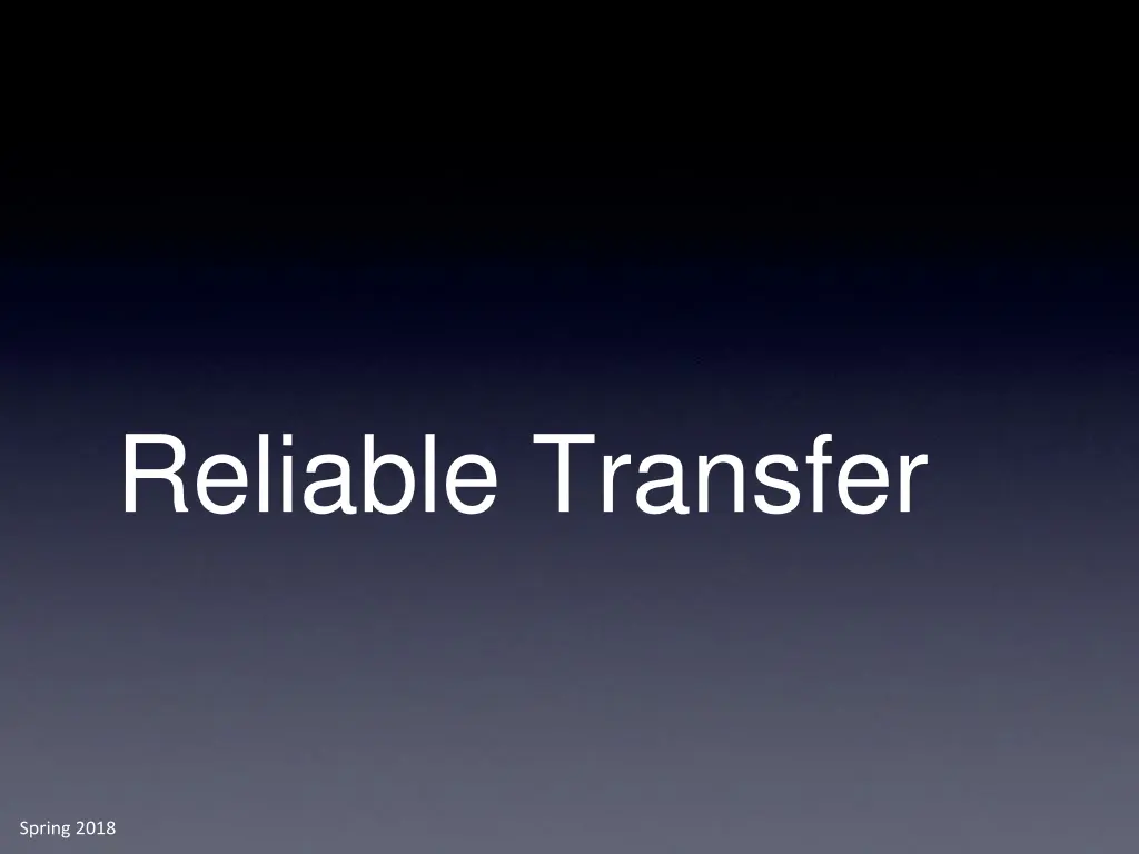 reliable transfer