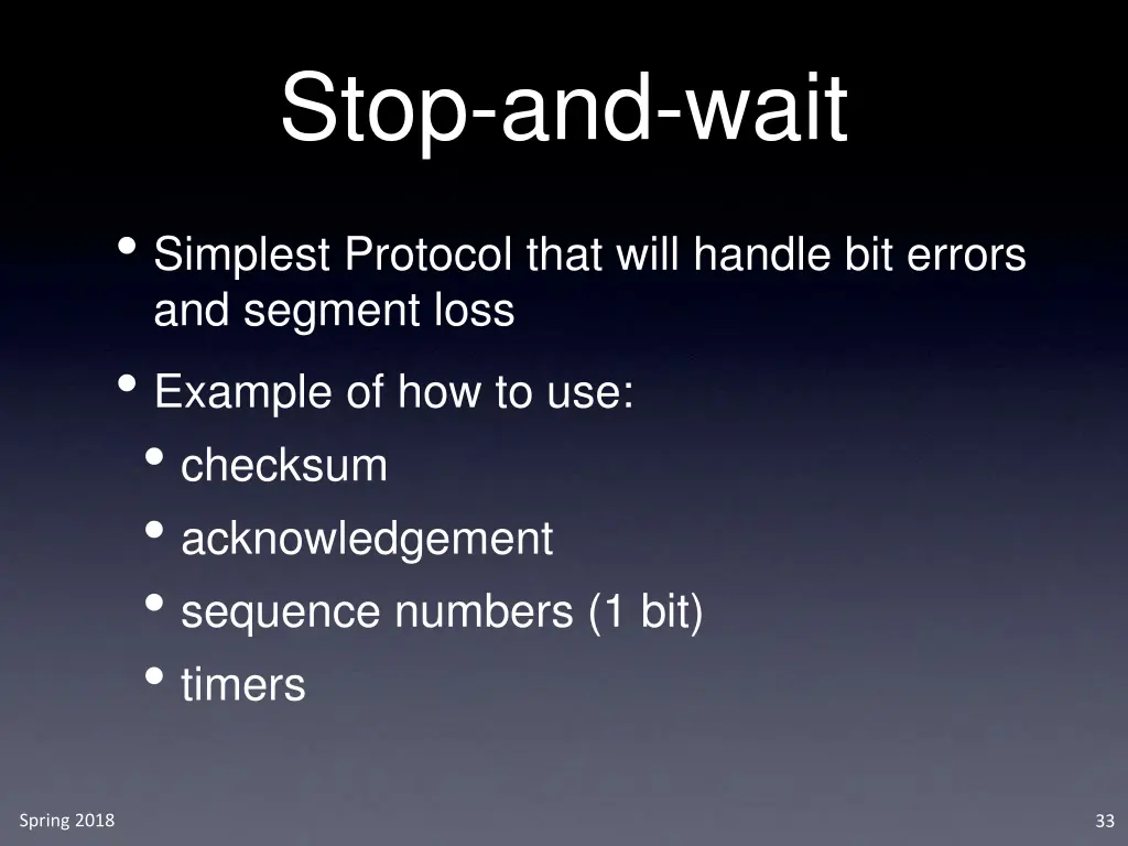 stop and wait