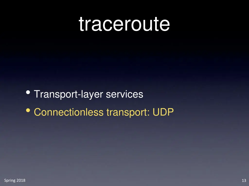 traceroute 1
