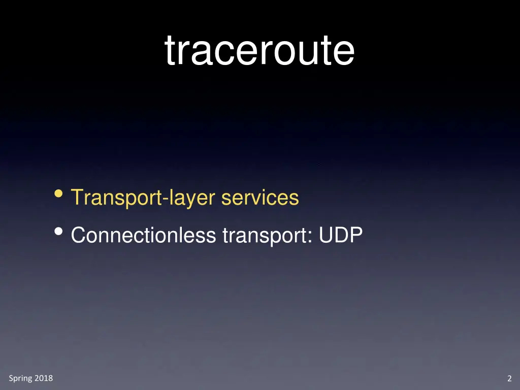 traceroute