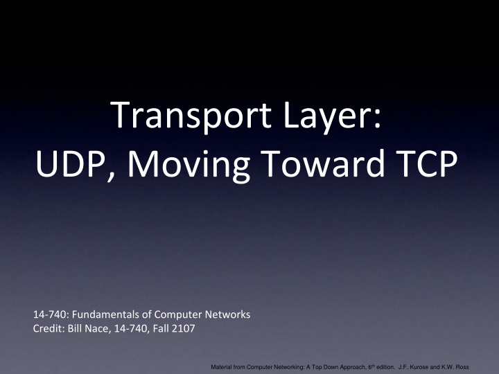 transport layer udp moving toward tcp