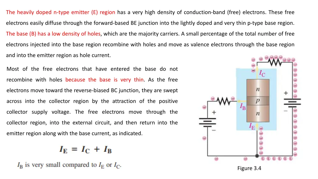 the heavily doped n type emitter e region