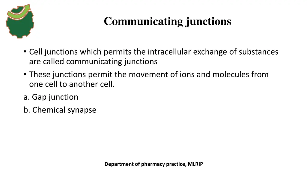 communicating junctions