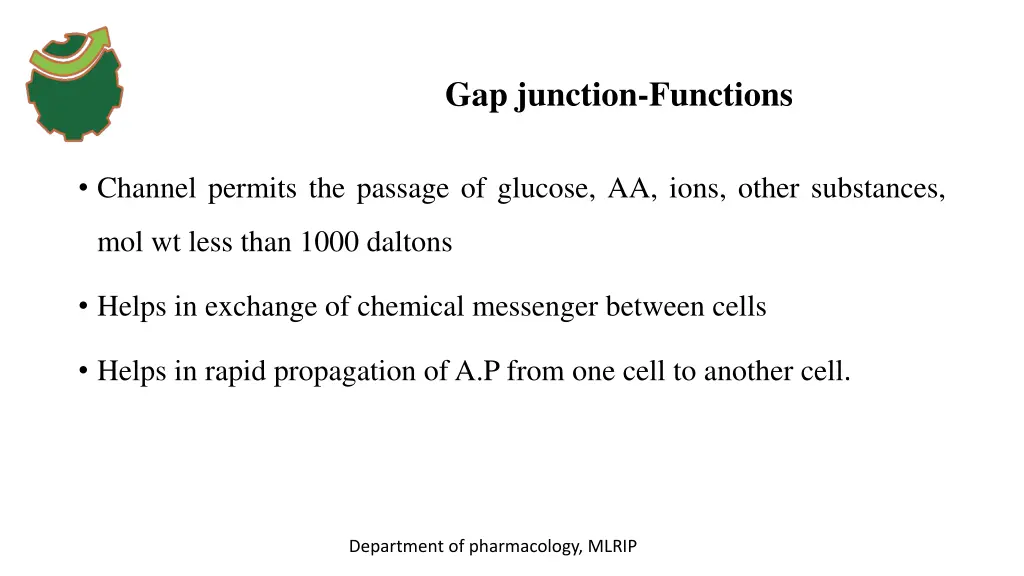 gap junction functions