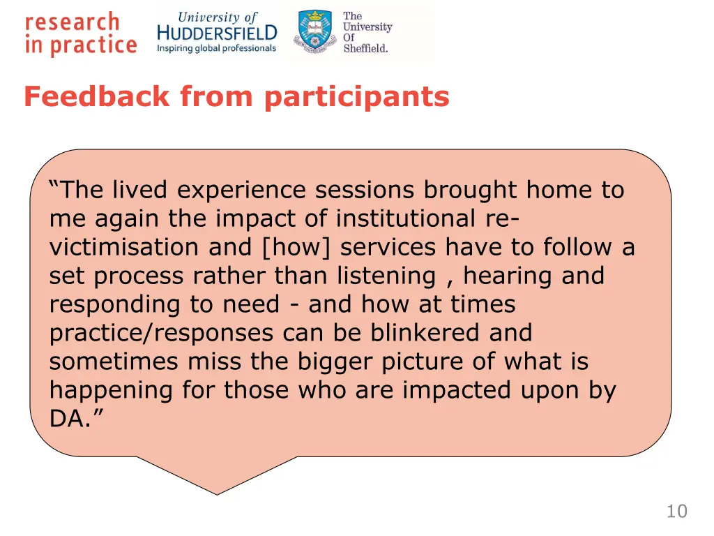feedback from participants 2