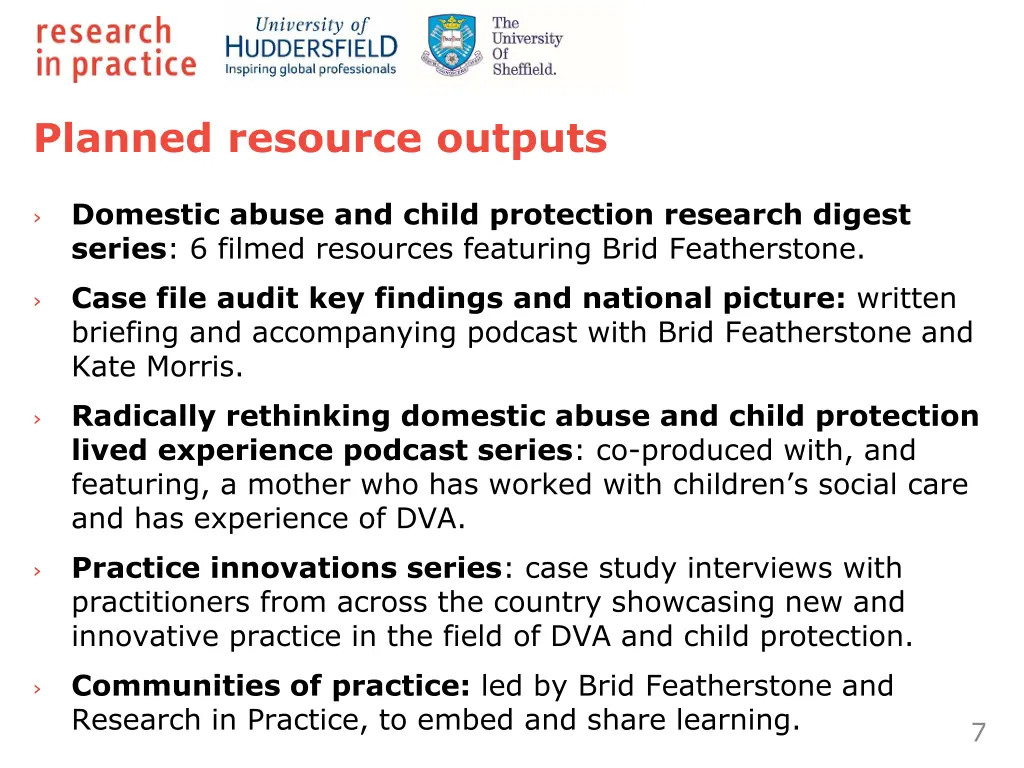 planned resource outputs