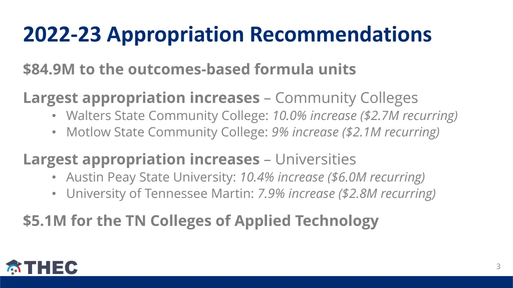 2022 23 appropriation recommendations 1