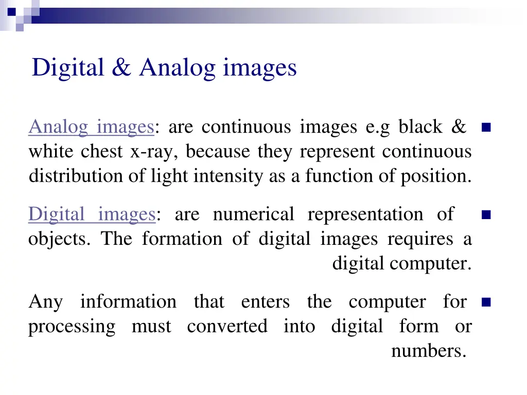 digital analog images