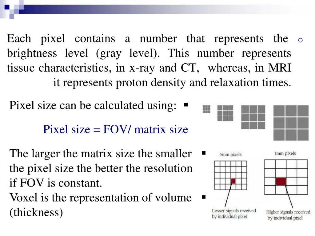 each pixel contains a number that represents
