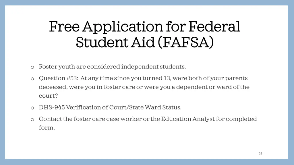 free application for federal free application