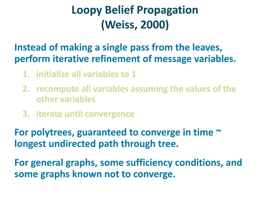 loopy belief propagation weiss 2000