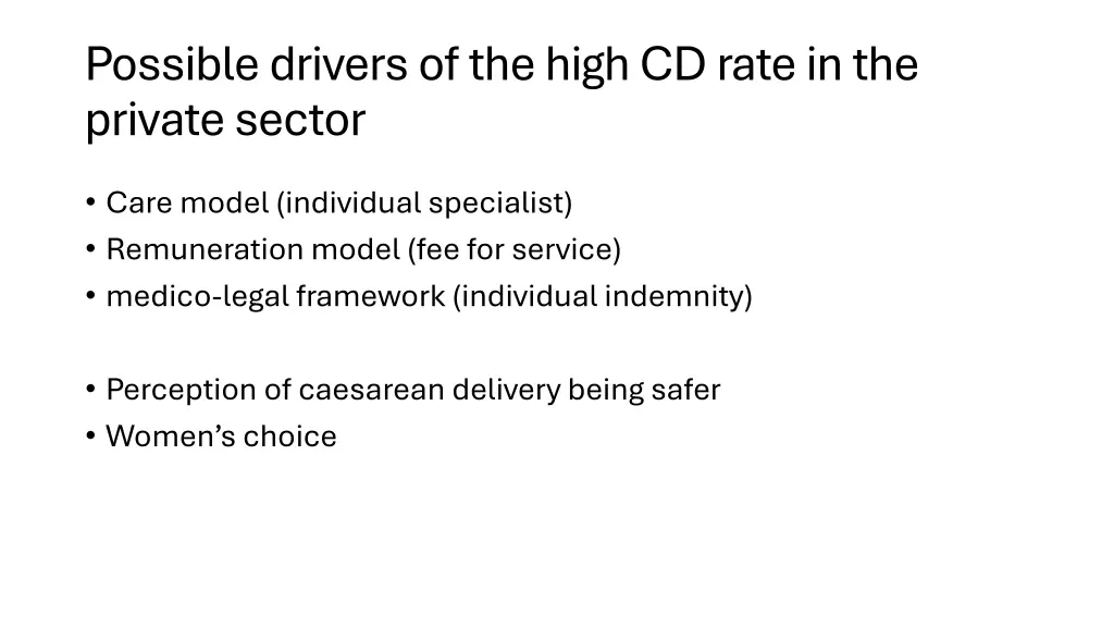possible drivers of the high cd rate